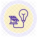 Solar Energy Innovation Line Icon Icon
