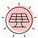 Solar Energy Logo Color Shadow Thinline Icon Icon