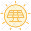 Solar Energy Logo Duotone Line Icon Icon