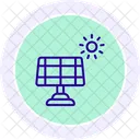 Solar Energy Panel Line Icon Icon