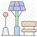 Solar Energy Park Lineal Color Icon Icon