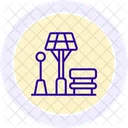 Solar Energy Park Line Icon Icon