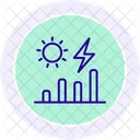 Solar Energy Production Line Icon Icon