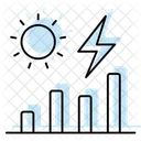 Solar Energy Production Color Shadow Thinline Icon Icon