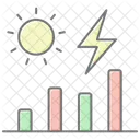 Solar Energy Production Lineal Color Icon Icon