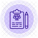 Solar Energy Project Line Icon Icon
