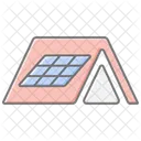 Solar Energy Roof Lineal Color Icon Icon