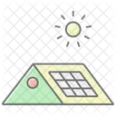 Solar Energy Roof Lineal Color Icon Icon