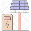 Solar Energy Station Lineal Color Icon Icon