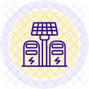 Solar Energy Station Line Icon Icon