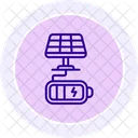 Solar Energy Storage Line Icon Icon