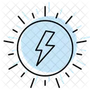 Solar Energy Symbol Color Shadow Thinline Icon Icon