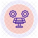 Solar Energy System Line Icon Icon