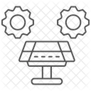 Solar Energy System Thinline Icon Icon