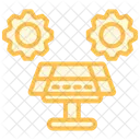 Solar Energy System Duotone Line Icon Icon