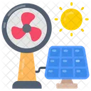 Solar Fan Fan Solar Panel Icon