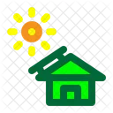 Solarhaus Solarstrom Solarenergie Symbol