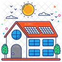 Solar Home Solar House Homestead Icon