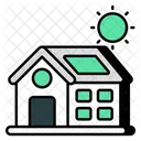 Solar Home Solar House Homestead Icon