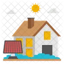 Solar Home Solar House Homestead Icon