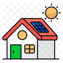 Solar Home Solar House Homestead Icon