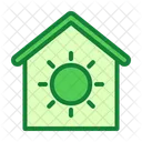 Solar House Home Sun Icon