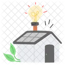 Solar House Eco Friendly Icon