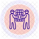 Solar Installation Line Icon Icon