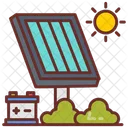 Solar Panel Photovoltaic Technology Clean Energy Icon