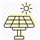 Solar Panel Color Shadow Line Icon Icon