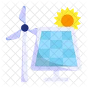 Solar Energy Green Energy Windmill Icon