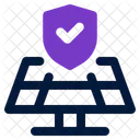 Solar Panel Protection Shield Icon