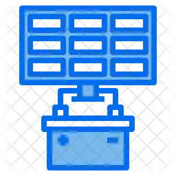 Solar Panel Battery  Icon