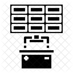 태양 전지 패널 배터리  아이콘