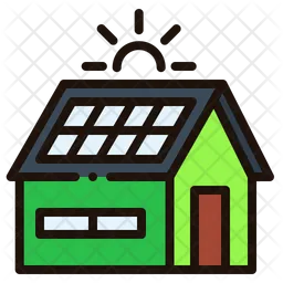 Solar Panel House  Icon
