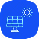 Sustainable Energy Sources Blue Icon Icon