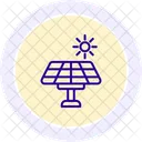 Solar Panel Black Outline Icon Icon