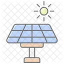 Solar Panel Awesome Lineal Color Icon 아이콘