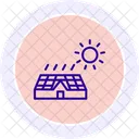 Solar Panel On Farm Grass Fed Icon