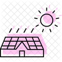 Solar Panel On Farm Solar Panel Icon