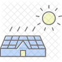 Solar Panel On Farm Solar Panel Icon