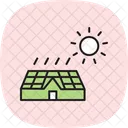 Solar Panel On Farm Solar Panel Icon