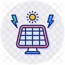 Solar Panels Energy Generator Icon