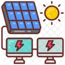 Solar powered computer  Symbol