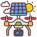 Solar Powered Drone Pv Drone Photovoltaic Drone Icon
