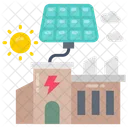 Solar powered factory  Icon