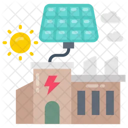 Solar powered factory  Icon