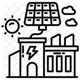 태양열 공장  아이콘