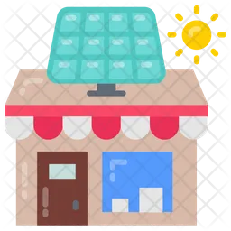 Solar powered shop  Icon