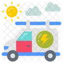 Solar Powered Van Solar Van Solar Installation Icon
